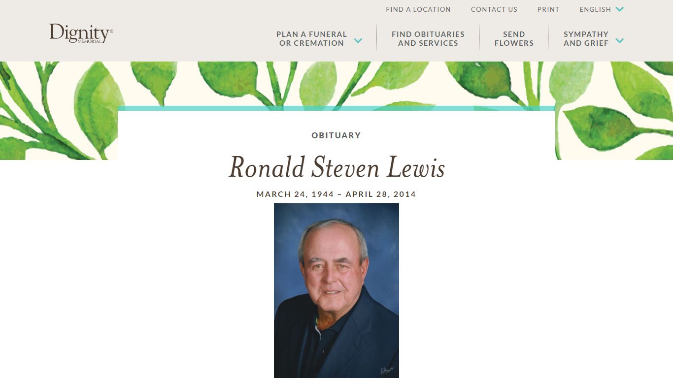 Ronald Lewis Obituary - Jupiter, FL - Dignity Memorial
