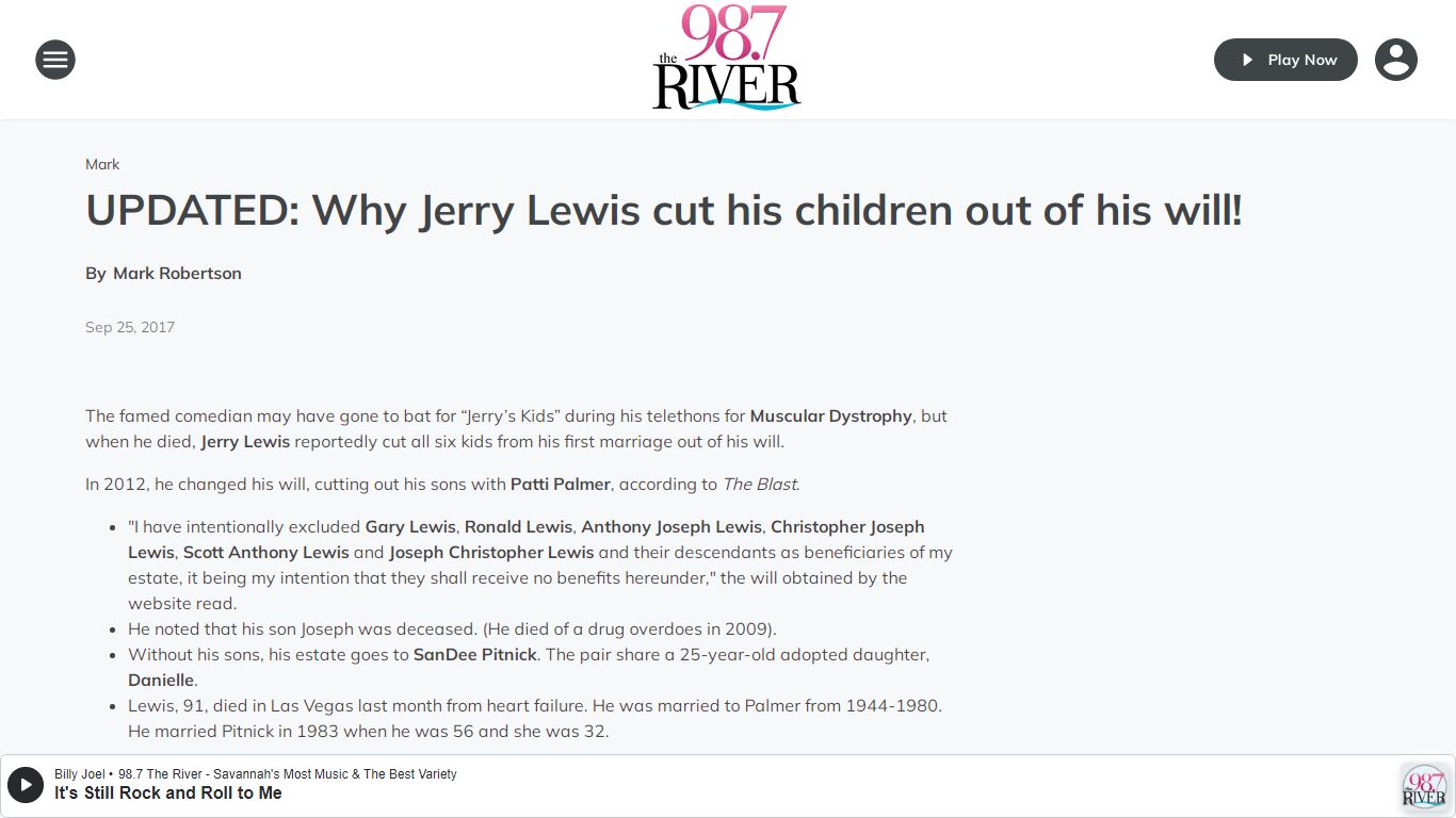 UPDATED: Why Jerry Lewis cut his children out of his will!